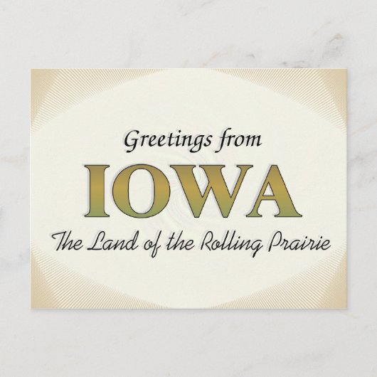 Groeten uit Iowa Briefkaart (Voorkant)