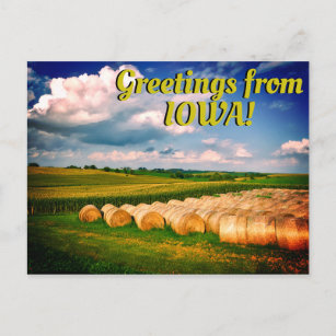"Groeten uit Iowa" — prachtig Briefkaart