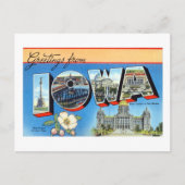 groeten uit Iowa reisposter Briefkaart (Voorkant)
