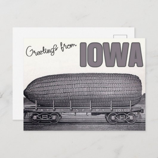 Groeten uit Iowa -  reizen Briefkaart (Voorkant / Achterkant)