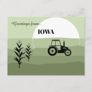 Groeten uit Iowa State Lush Green Tones Briefkaart