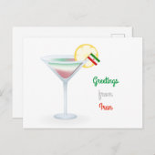 Groeten uit Iran Cocktail Holiday Briefkaart (Voorkant / Achterkant)