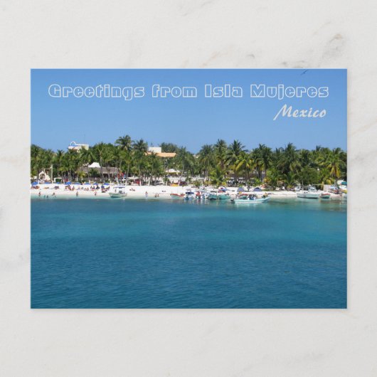 Groeten uit Isla Mujeres, Mexico Briefkaart (Voorkant)