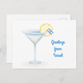 Groeten uit Israel Cocktail Holiday Briefkaart (Voorkant / Achterkant)
