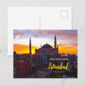 Groeten uit Istanboel Turkije Briefkaart (Voorkant / Achterkant)
