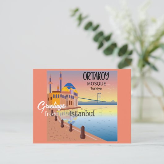 Groeten uit Istanbul Turkije Briefkaart (Staand voorkant)