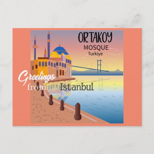 Groeten uit Istanbul Turkije Briefkaart (Voorkant)