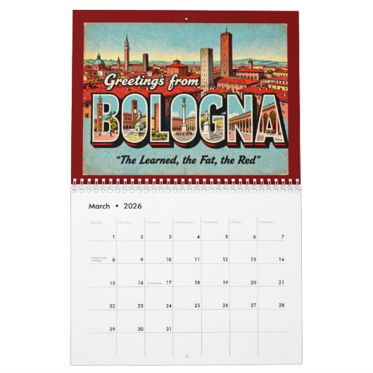  Groeten uit Italië Reiskalender Kalender (Mar 2026)