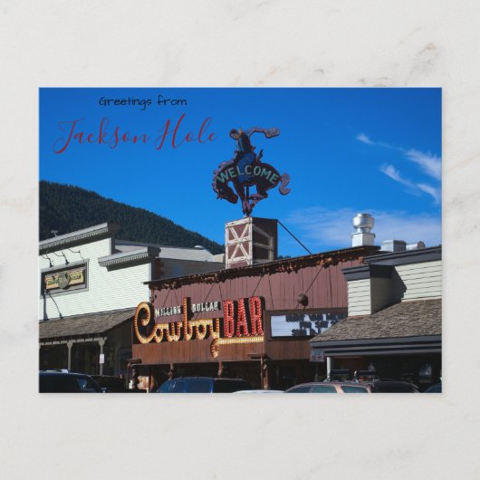 Groeten uit Jackson Hole, WY-ansichtkaart Briefkaart (Voorkant)