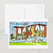  groeten uit Jackson, Mississippi, Briefkaart (Voorkant / Achterkant)