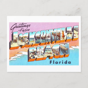  groeten uit Jacksonville Beach, Florida Briefkaart