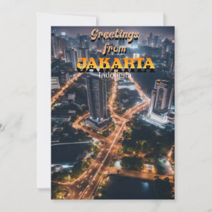 Groeten uit Jakarta Indonesië Bedankkaart