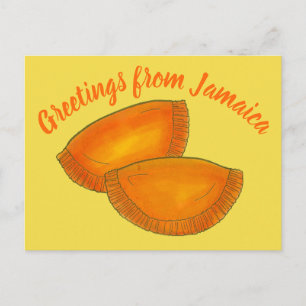 Groeten uit Jamaica Jamaican Beef Patty Foodie Briefkaart