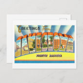  groeten uit Jamestown, North Dakota Briefkaart (Voorkant / Achterkant)