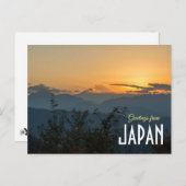 Groeten uit Japan Briefkaart Mt. Fiji Schilderacht (Voorkant / Achterkant)