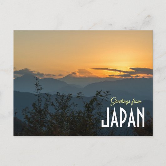 Groeten uit Japan Mount Fuji Briefkaart (Voorkant)