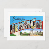  groeten uit Jersey City, New Jersey, Briefkaart (Voorkant / Achterkant)