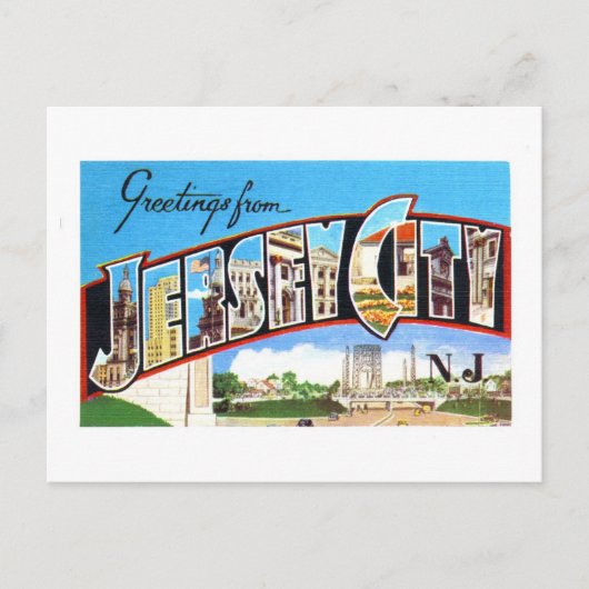  groeten uit Jersey City, New Jersey, Briefkaart (Voorkant)