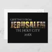 Groeten uit Jeruzalem, de heilige stad Briefkaart (Voorkant / Achterkant)