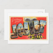  groeten uit Joliet, Illinois Briefkaart (Voorkant / Achterkant)