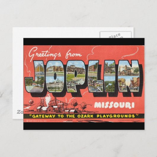 Groeten uit Joplin Briefkaart (Voorkant / Achterkant)