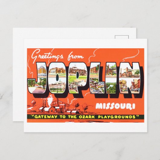  groeten uit Joplin, Missouri, Briefkaart (Voorkant / Achterkant)