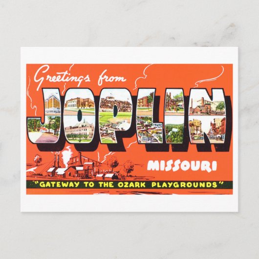  groeten uit Joplin, Missouri, Briefkaart (Voorkant)