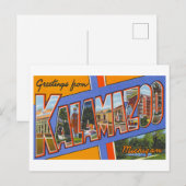  groeten uit Kalamazoo, Michigan Briefkaart (Voorkant / Achterkant)