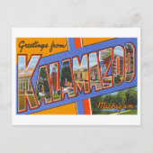  groeten uit Kalamazoo, Michigan Briefkaart (Voorkant)