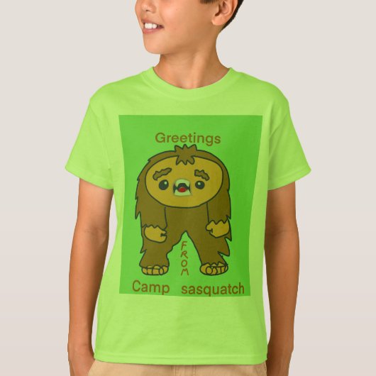 Groeten uit kamp Sasquatch T-shirt (Voorkant)