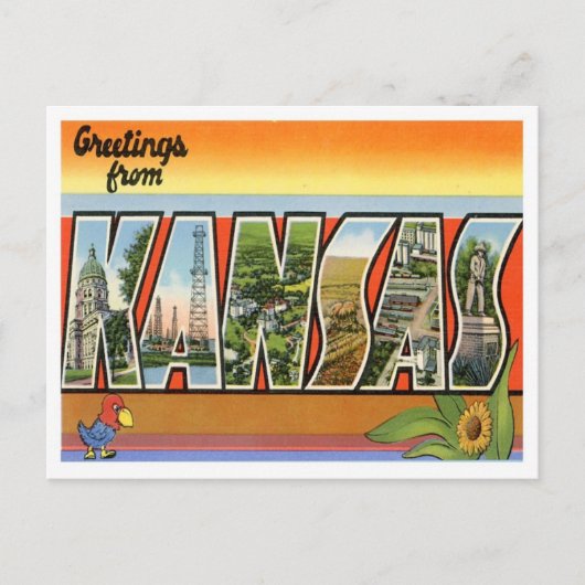 Groeten uit Kansas Briefkaart (Voorkant)