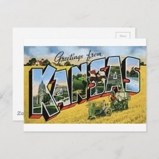 Groeten uit Kansas Briefkaart (Voorkant / Achterkant)