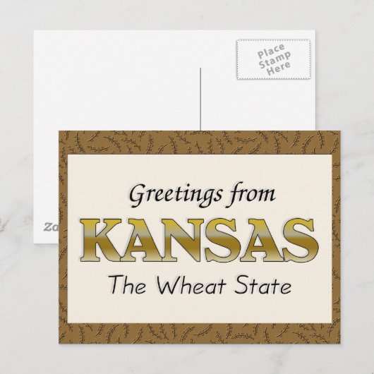 Groeten uit Kansas Briefkaart (Voorkant / Achterkant)