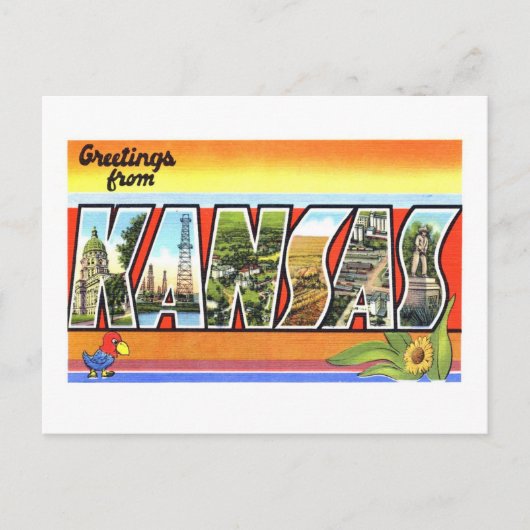 groeten uit Kansas Briefkaart (Voorkant)