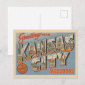  groeten uit Kansas City, Missouri Briefkaart (Voorkant / Achterkant)