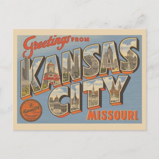  groeten uit Kansas City, Missouri Briefkaart (Voorkant)