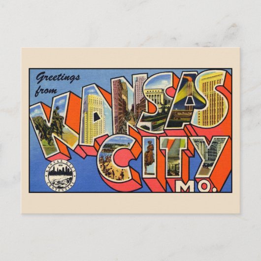 Groeten uit Kansas City Missouri Briefkaart (Voorkant)