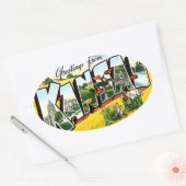 Groeten uit Kansas Ovale Sticker (Envelop)