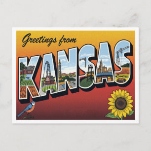 Groeten uit Kansas Sunflower Briefkaart