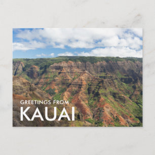 Groeten uit Kauai Waimea Canyon Briefkaart