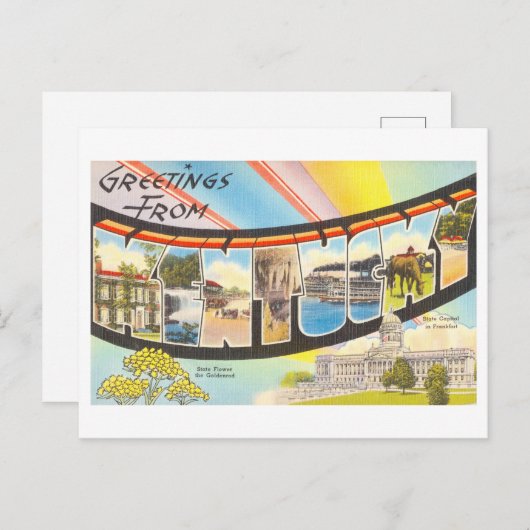  groeten uit Kentucky Briefkaart (Voorkant / Achterkant)