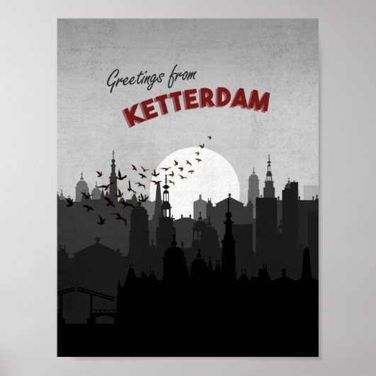 Groeten uit Ketterdam Six of Crows Briefkaart Art Poster (Voorkant)