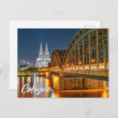 Groeten uit Keulen, Duitsland Briefkaart (Voorkant / Achterkant)