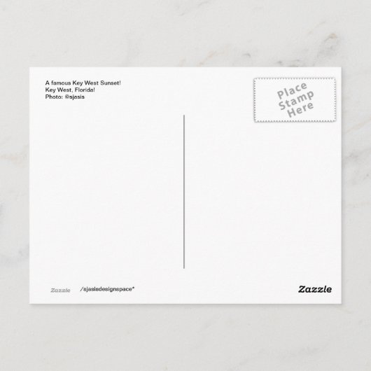 Groeten uit Key West briefkaart (Achterkant)