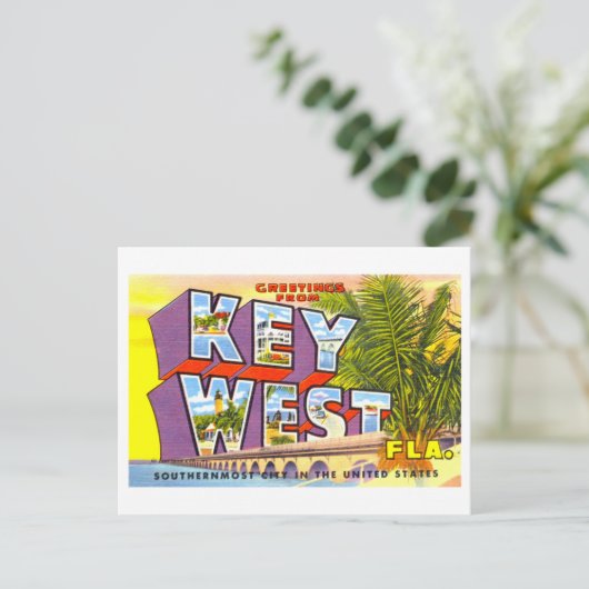  groeten uit Key West, Florida Briefkaart (Staand voorkant)