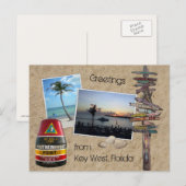 Groeten uit Key West, Florida Briefkaart (Voorkant / Achterkant)