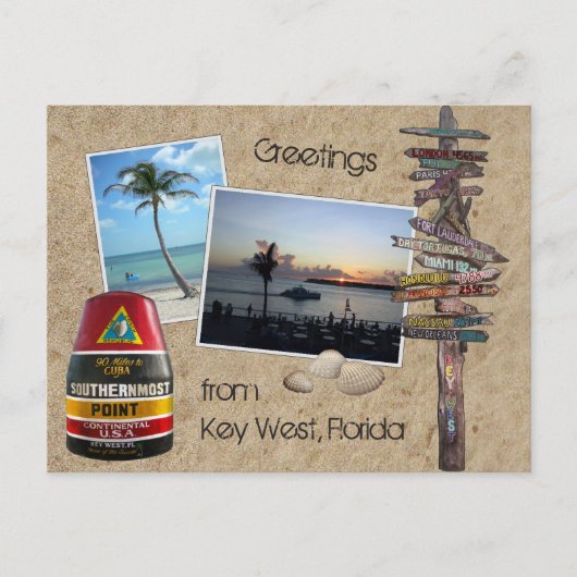 Groeten uit Key West, Florida Briefkaart (Voorkant)