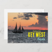 Groeten uit Key West Florida Sunset Briefkaart (Voorkant / Achterkant)