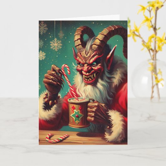 Groeten uit Krampus Kaart (Gele Bloem)