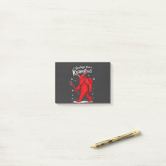 Groeten uit Krampus Kerstmis Post-it® Notes (Op bureau)